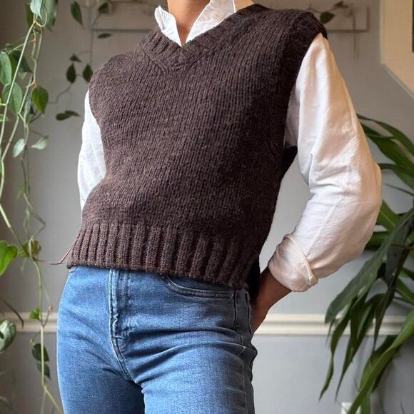 Soeur Wool Knit Sweater Vest (S) - Picture 5 of 8